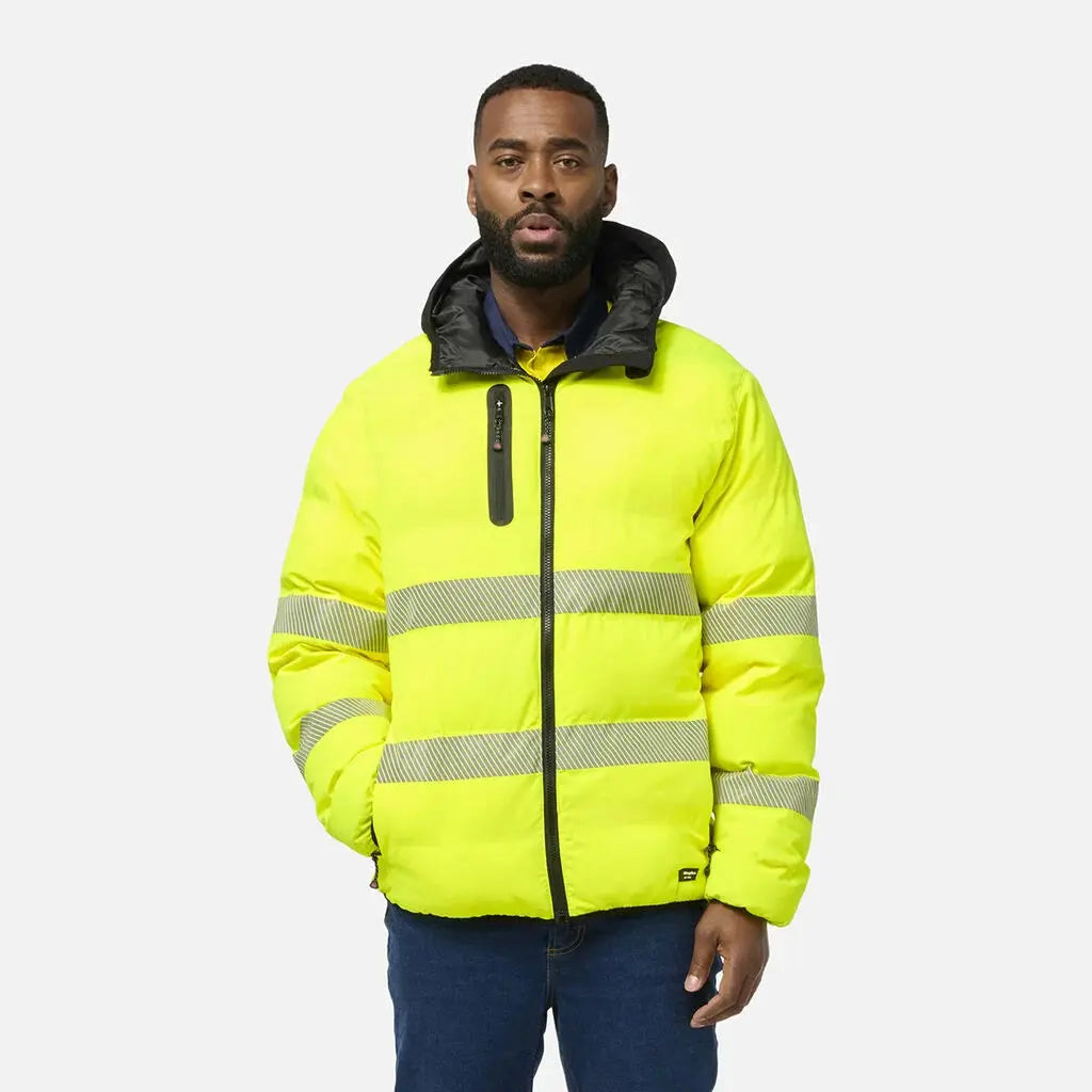 KingGee Hi Vis Biomotion Water Repellent Puffer Jacket K55011Â